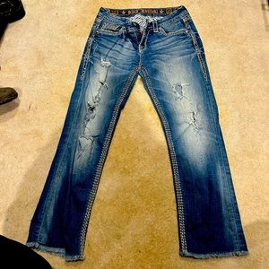 Rock revival crop pants or capris size 27 barley worn still very new asking 55